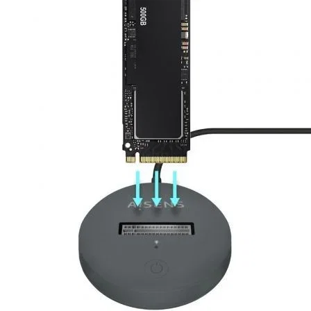 Aisens Dock USB-C M.2 SATA/NVMe ASUC-M2D014-GR Gris